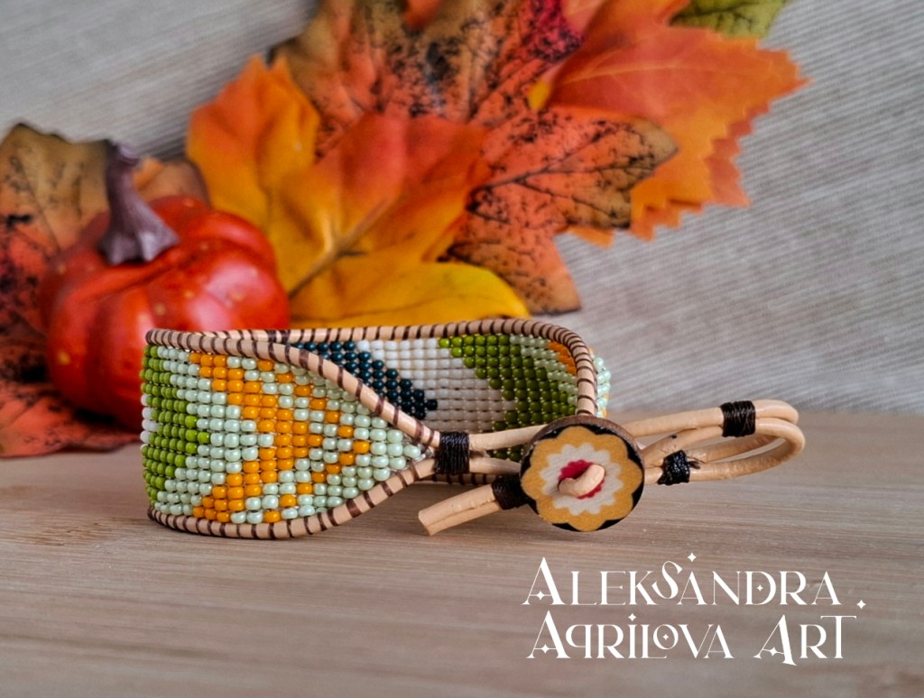 Ръчно изработена гривна от чешки мъниста "Земя" - Александра Априлова