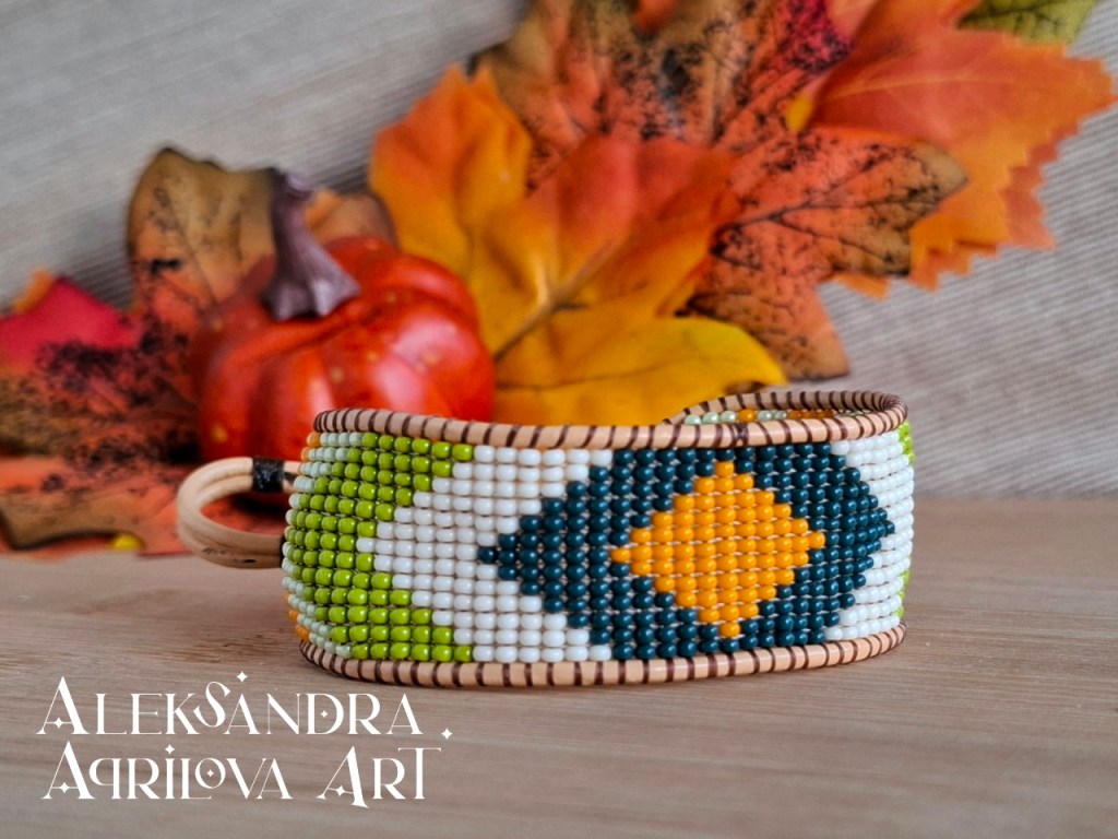 Ръчно изработена гривна от чешки мъниста "Земя" - Александра Априлова